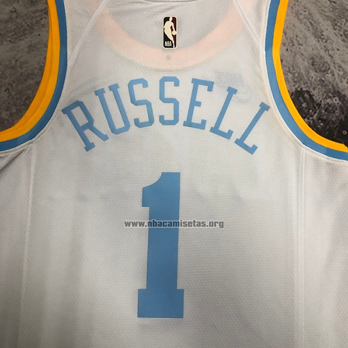 Camiseta Los Angeles Lakers D'Angelo Russell NO 1 Classic 2022-23 Blanco